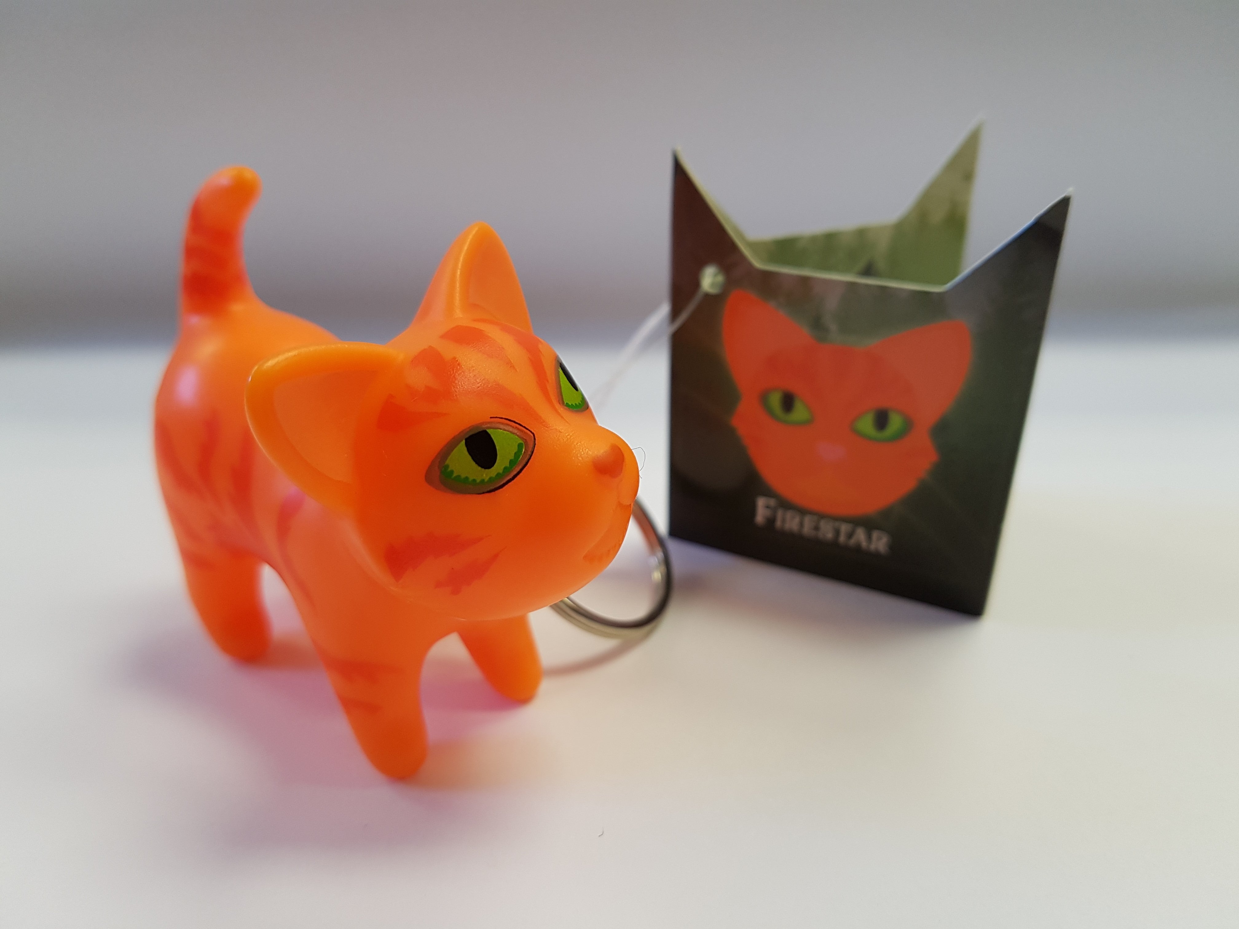 Cute Warrior Cats Keychains. Firestar Bluestar Plush Cats 